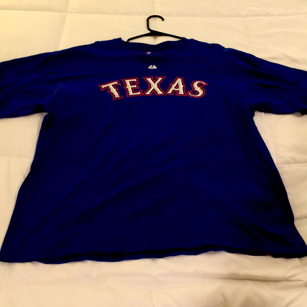 Majestic Darvish #11 Texas Rangers Tee - Blue